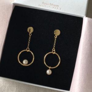 Boucles d'oreilles Laure vermeil 18k -perles de culture