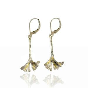 Boucles d'oreilles-ginkgo-keum-boo-argent
