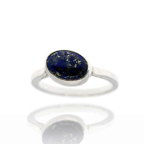 Bague-lapis-lazuli-serti clos argent recyclé-sanguti paris Bague-lapis-lazuli-serti clos argent recyclé-sanguti paris