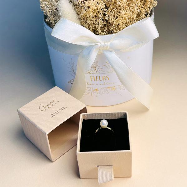 Bague-vermeil-or-jaune-18K-Vanessa-ecrin Packaging éco-responsable label FSC