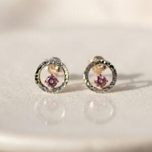 Boucles-doreilles-Aurore-Cosmique-Argent–or-750-Keum-boo-Tourmaline-Design-Minimaliste-Cosmos-Sanguti-Paris