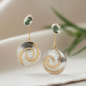 Boucles-d’oreilles--BO-Fusion-d'Etoiles-Or 750-Argent–Keum-boo-Design-Minimaliste-Cosmos-Sanguti-Paris