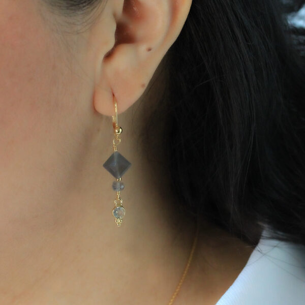 Boucles-d'oreilles-pierre de lune -labradorite -topaze bleue-sanguti paris Boucles-d'oreilles-pierre de lune -labradorite -topaze bleue-sanguti paris