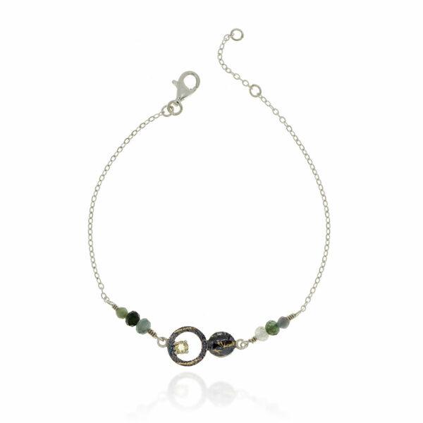 Bracelet-Orbite-Infinie -argent keum boo - citrine -tourmaline-Sanguti Paris Bracelet-Orbite-Infinie -argent keum boo - citrine -tourmaline-Sanguti Paris