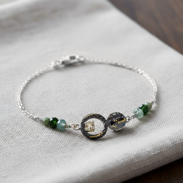 Bracelet---Orbite-Infinie--Argent–Tourmaline-Citrine-Keum-boo-Design-Minimaliste-Cosmos-Sanguti-Paris Bracelet---Orbite-Infinie--Argent–Tourmaline-Citrine-Keum-boo-Design-Minimaliste-Cosmos-Sanguti-Paris