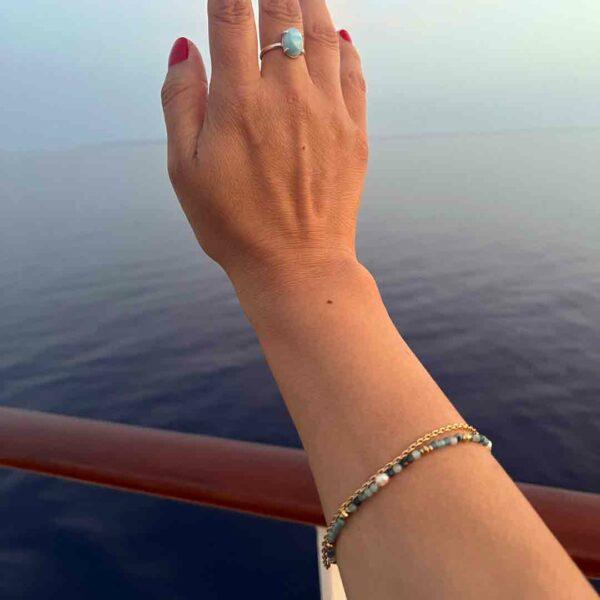 Bracelet-Tourmaline-vert-bleu-vermeil-18k Bracelet-tourmaline-vert-bleu-vermeil-18k