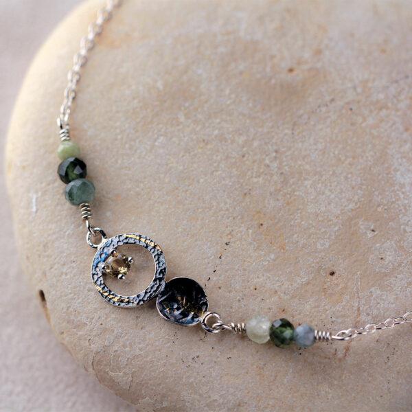 Bracelet-Orbite-Infinie -argent-patine noire- keum boo - citrine -tourmaline-Sanguti Paris Bracelet-Orbite-Infinie -argent-patine noire- keum boo - citrine -tourmaline-Sanguti Paris