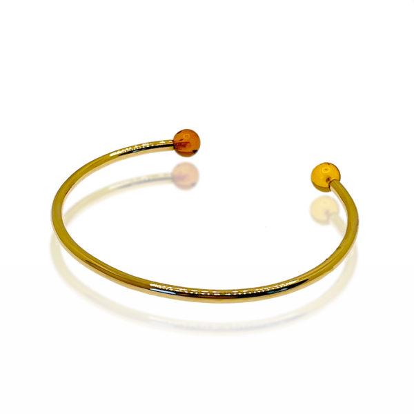 Bracelet-vermeil-or jaune ambre