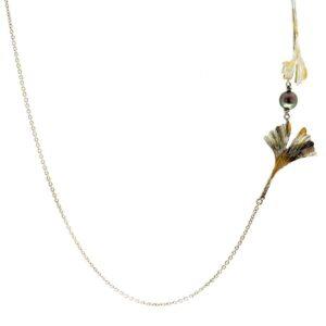 Collier-ginkgo-keum-boo-perle-grise
