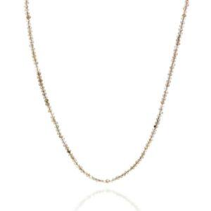 Collier-labradorite-facettee-fermoir argent 925