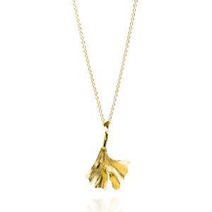 Pendentif-Ginkgo-vermeil-24k-Sanguti Paris