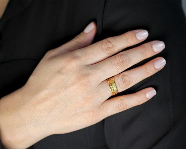 Bague-semainier intemporelle-Vermeil-24K-Sanguti-Paris Bague-semainier intemporelle-Vermeil-24K-Sanguti-Paris