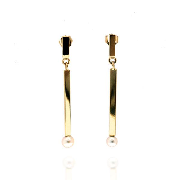 Boucles d'oreilles Lys Vermeil Or jaune