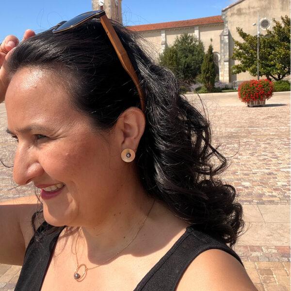 Pendentif Céleste-vermeil-or-jaune-18K-Perle de culture grise Pendentif Céleste-vermeil-or-jaune-18K-Perle de culture.