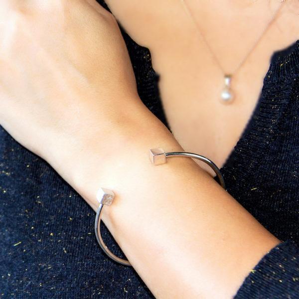 Cubik Bracelet argent massif