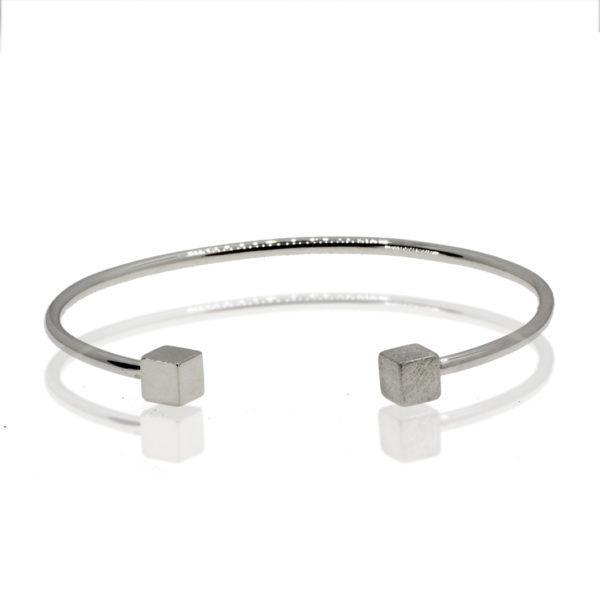 bracelet jonc en argent massif- Bijou éthique