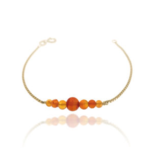 bracelet-cornaline vermeil or jaune 24 K - Sanguti Paris
