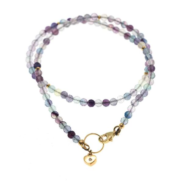 collier-fluorite-charm coeur-fermoir-vermeil 24K collier-fluorite-charm coeur-fermoir-vermeil 24K
