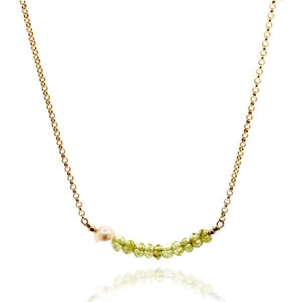 collier vermeil or jaune 18K-péridot-et perle de culture-sanguti-paris collier vermeil or jaune 18K-péridot-et perle de culture-sanguti-paris