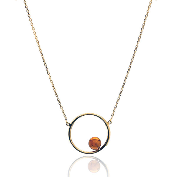 Collier vermeil 18k et ambre- Style minimaliste Collier vermeil 18k et ambre- Style minimaliste