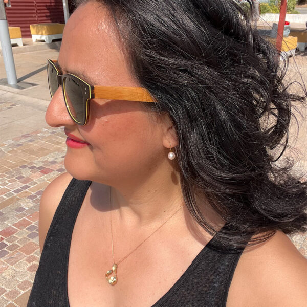 Boucles d'oreilles dormeuses-vermeil-or-jaune-18K-Perle de culture Akoya